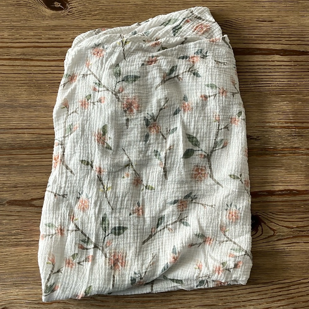 SpearmintLOVE Muslin Cherry Blossom Crib Sheet